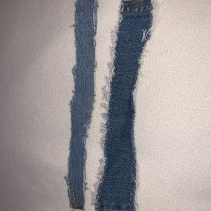 Custom denim chokers